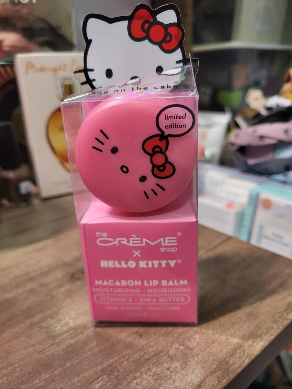 The Crème Shop x Hello Kitty Pink Macaron Lip Balm - Hydrating Pink Balm